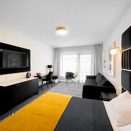 Apartament Rosa-modern 29m2 Ac, Netflix, Ps4, Pool, Sauna